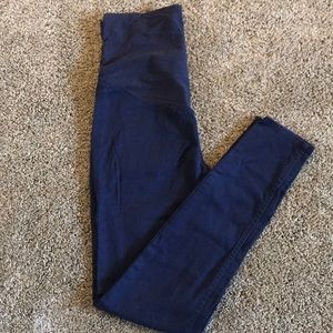Maternity Pants - dark blue over belly